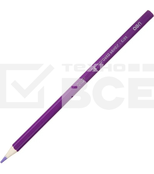 Карандаши цветные Deli EC130-24 ColoRun, шестигранный профиль, дерево 24 цвета, коробка с европодвесом (24шт)