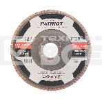 Круг лепестковый торцевой Patriot EXPERT 125мм*22,23мм*P120 цирконий, фото 1