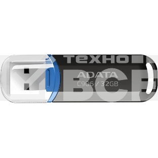 Флешка USB ADATA C906 (AC906-32G-RBK), 32Gb, USB 2.0, R/W 15/5, черный/синий