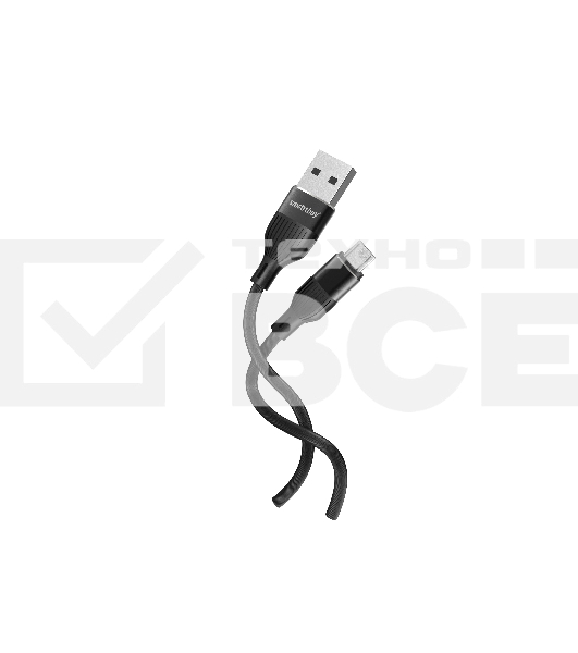Кабель Smartbuy (iK-12-S72b) S72 MicroUSB черный, 2.4 А, сил., 1м