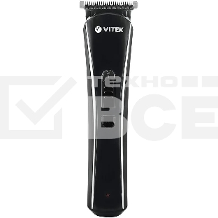 Триммер Vitek VT-2548 BK сеть/аккумулятор. Встроенная аккумуляторная батарея NiMh 2x1,2V AAA 800 mAh. Время зарядки от сети 8ч. Время автономной работы 45мин. Влажная очистка. Детальный триммер. Индикатор зарядки. Число установок длины 8. Максимальная дли