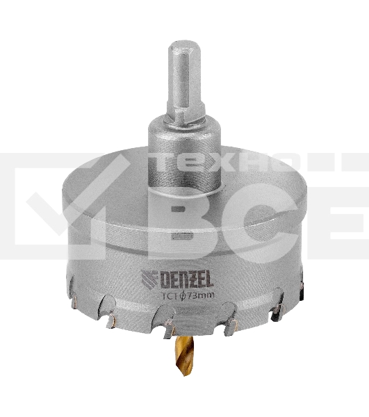 Коронка по металлу Denzel твердосплавная, 73 мм