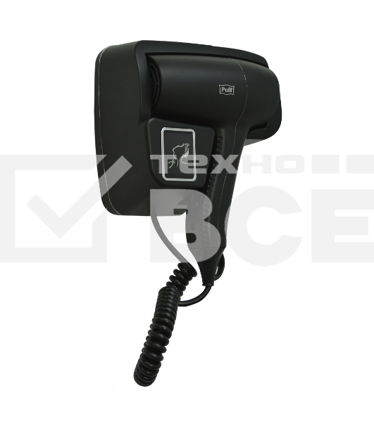 Фен для волос настенный Puff 1201Bl, черный