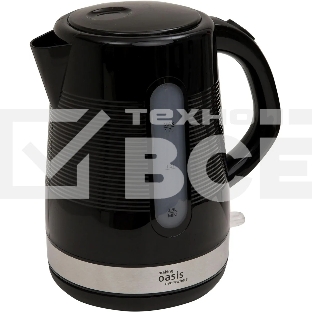 Чайник электрический Oasis making everywhere K-1PB 1.7 л, 2200 Вт, черный