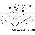 Вытяжка полновстраиваемая Maunfeld Crosby Light 5028, черный, 50 см, 850 куб. м/ч, 55 дБ, фото2