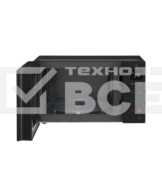 Микроволновая печь LG MB63W35GIB черный, 23 л, 1000 Вт, переключатели - сенсор
