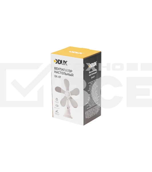 Вентилятор настольный DUX DX-07 7 Вт, белый/серый