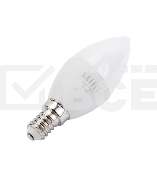 Лампа светодиодная SAFFIT SBC3707 (55169) 7 вт E14 дневной матовая свеча