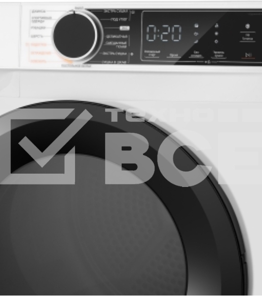 Сушильная машина Weissgauff WD 5948 Heat Pump белый, 8 кг, сушка - тепловой насос, программ - 15, 59.5 x 84.5 x 60 см