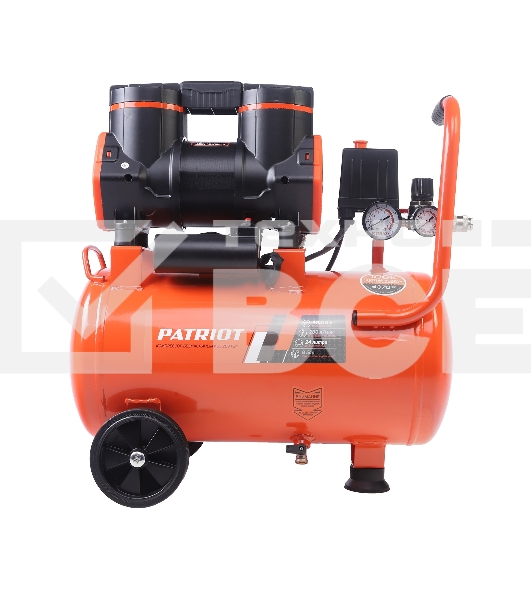 Компрессор Patriot поршневой безмасляный KDS 280 F24 (280 л/мин, 1,45 кВт, 8 бар, 24 л, 2800 об/мин, быстросъем + елочка 1/4)