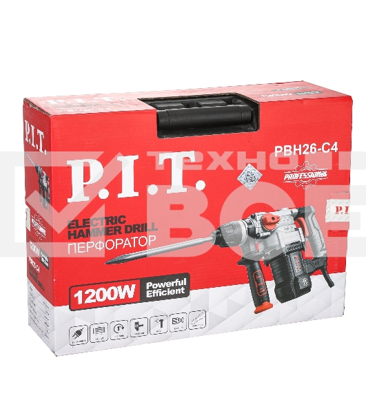 Перфоратор P.I.T. PBH26-C4 патрон:SDS-plus уд.:4.7Дж 1200Вт (кейс в комплекте)