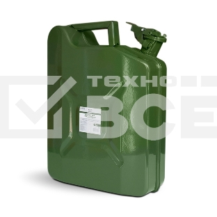 Канистра топливная AVS металлическая вертикальная 10 Л (зеленая) VJM-10