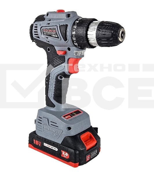 Дрель-шуруповерт аккумуляторная бесщеточная ProfiPower MKBL-18BT (18В,Li-ion-2шт, 2.0А·ч, 0,8-10мм,40нм,магнитная бита, З/У, в кейсе)