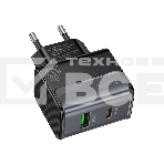 Сетевое зарядное устройство HOCO CS71A 1USB+1Type-C 3.0A PD20W+QC3.0 Midnight черный, фото4