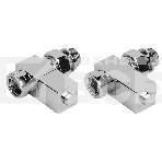 Набор дизайн-вентилей, CUBE, прямой (хром) 1/2