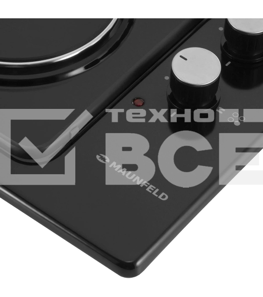 Комбинированная варочная панель Maunfeld EEHE.64.5EB/KG, 4 конфорки, эмалированная сталь, черный