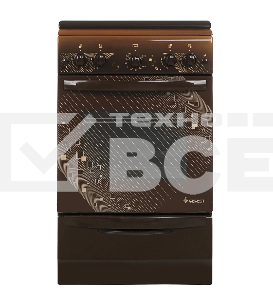 Плита газовая Gefest ПГ 5100-02 0310 коричневый, конфорок 4 шт, духовка 52 л, 50 см x 85 см x 58.5 см
