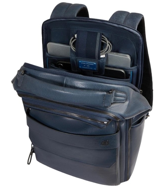 Рюкзак мужской Piquadro Solm CA7022S141/AV серо-голубой кожа