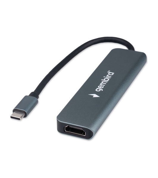 USB-концентратор Gembird UHB-D9, USB Type-C, PD100W, SD/TF, USB 2.0, HDMI, USB Type-C