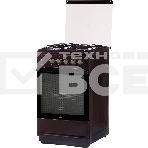 Плита газовая Flama N FG 24237 B коричневый, конфорок 4 газовых, духовка 50 л, 50 см x 85 см x 60 см, фото 1