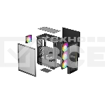Компьютерный корпус Deepcool MATREXX 55 V4 без БП, боковое окно (закаленное стекло), 3xARGB LED 140мм вентилятора спереди, 1xARGB LED 120мм вентилятор сзади, черный, ATX, фото4