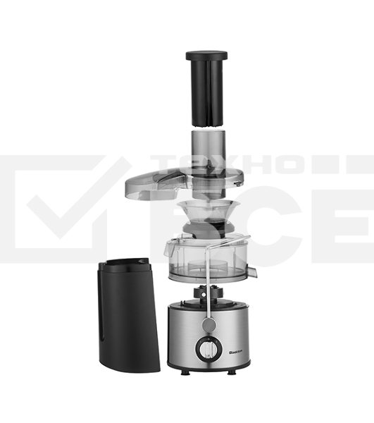 Соковыжималка Blackton Bt J2110 Black-Steel, Мощность 650 Вт, 2 скорости работы