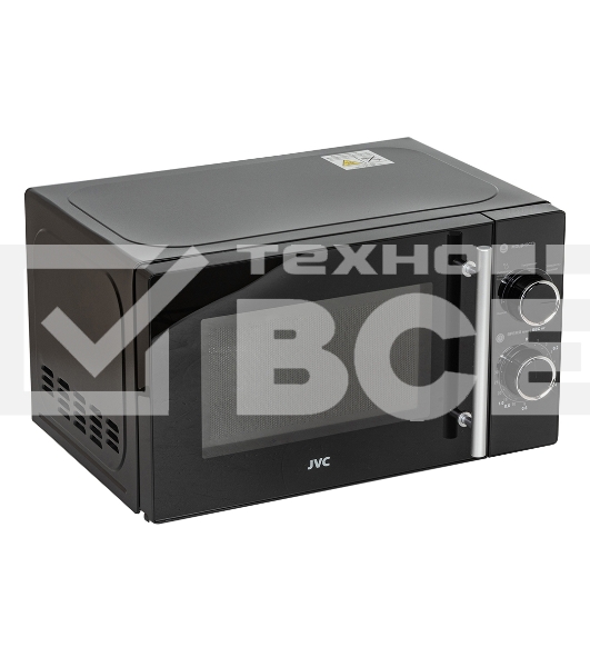 Микроволновая печь JVC JK-MW143M черный, 20 л, 700 Вт, переключатели - поворотный механизм