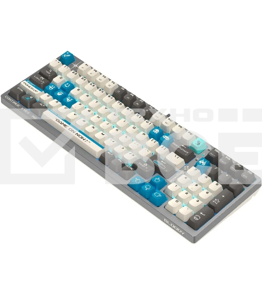 Клавиатура A4Tech Bloody S98 Pixels Blue проводная USB серый/бежевый