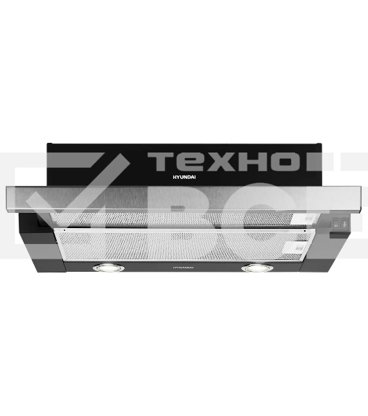Вытяжка встраиваемая Hyundai HBH 6232 IX нержавеющая сталь управление: кнопочное (1 мотор)