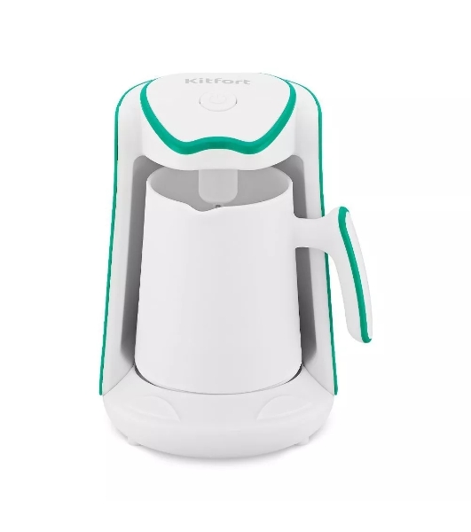 Электрическая турка Kitfort КТ-7133-2, зеленый/белый, исп. кофе - молотый, 0.35 л, 600 Вт