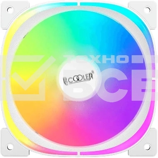 Вентилятор для корпуса PCCooler EF120 ARGB белый, 120 мм, 1500 об/мин, 25.7 дБ, 4 pin