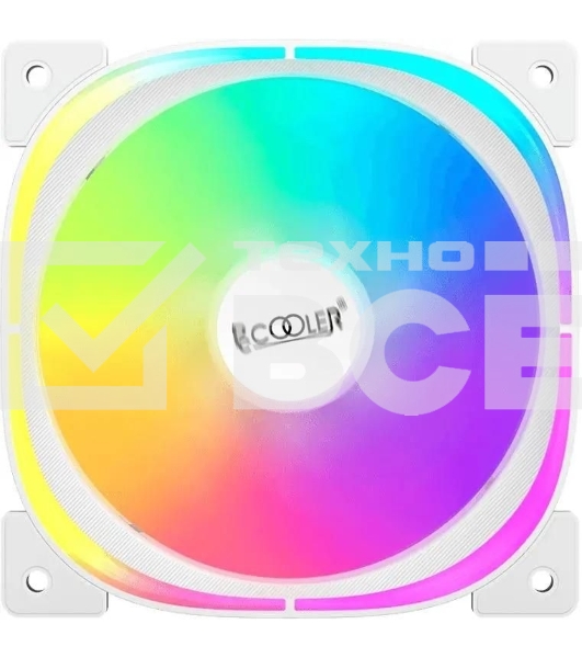 Вентилятор для корпуса PCCooler EF120 ARGB белый, 120 мм, 1500 об/мин, 25.7 дБ, 4 pin