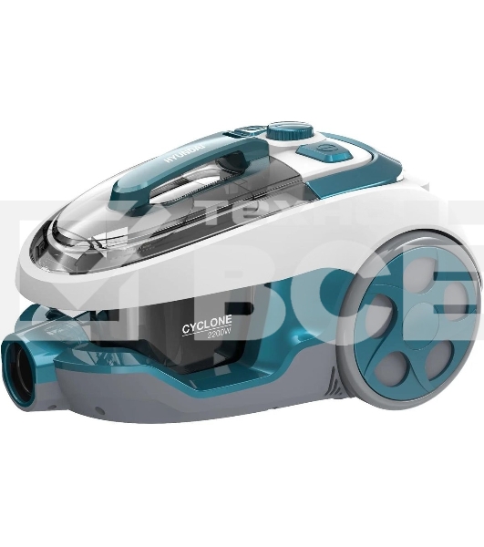 Пылесос Hyundai HYV-C3500 2220Вт белый/бирюзовый