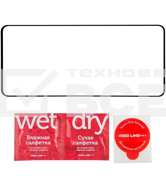 Защитное стекло для экрана Redline черный для Infinix Note 40 2.5D 1шт. (УТ000038580)