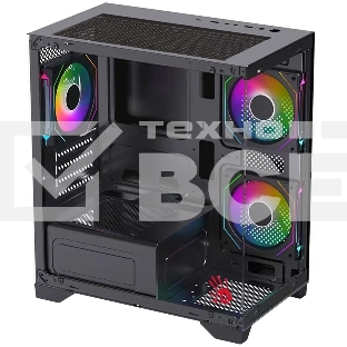 Компьютерный корпус Bloody BD-CC103F черный без БП mATX 7x120mm 1xUSB2.0 1xUSB3.0 audio bott PSU