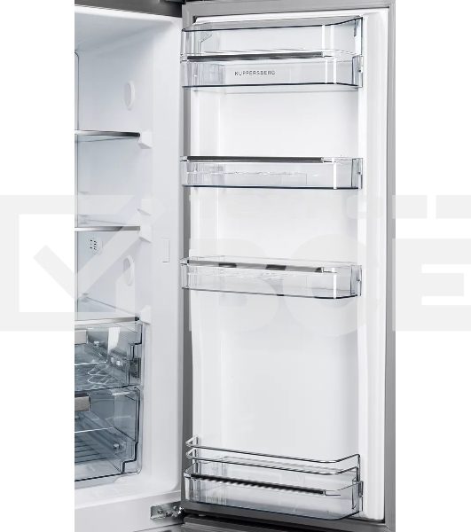 Холодильник Kuppersberg NMFV 18591 DX темный металл трехкамерный 390/170л морозилка снизу, No Frost, Side by Side