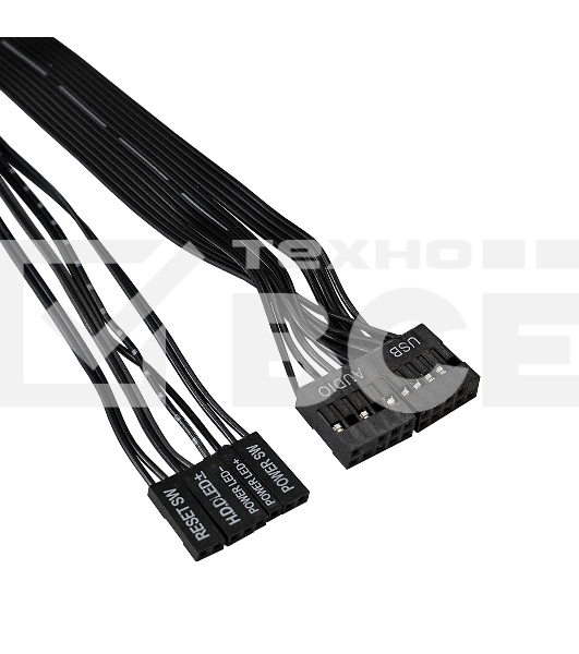 Компьютерный корпус Miditower ExeGate XP-332 Black, ATX, <XP400, Black,120mm>, 2*USB, Audio
