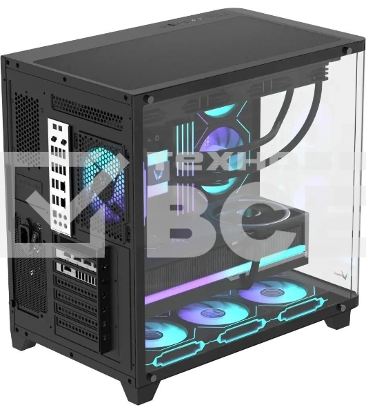 Компьютерный корпус AeroCool/Formula Crystal U2 Floe черный без БП ATX 1xUSB 2.0 1xUSB 3.0 1xUSB3.1 audio bott PSU
