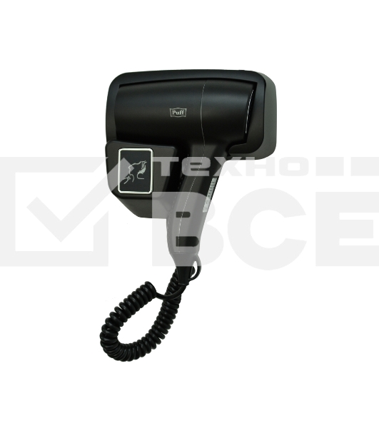 Фен для волос настенный Puff 1201Bl, черный