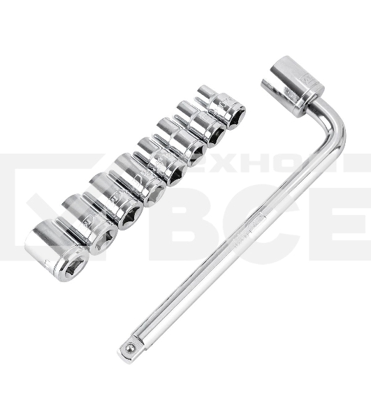 Набор торцевых ключей 10 шт Deli DL2010T Материал: 50BV30. Набор инструментов из 10 шт.:Головка серии 12,5 мм, 9 шт. (10, 12, 13, 14, 17, 19, 21, 22, 24 мм). Металлический кейс.