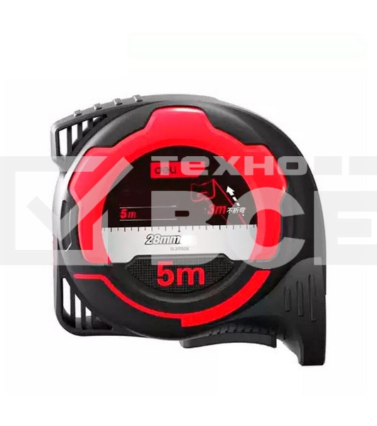 Измерительный и разметочный инструмент Deli Рулетка Deli DL370528 5мx28мм, метрическая