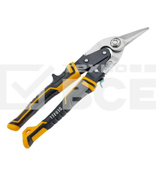 Ножницы по металлу Denzel 270 мм, прямой и правый рез,сталь-СrMo, трехкомп.рук-ки