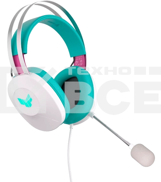 Гарнитура ASUS TUF Gaming H1 Gen II MIKU Edition белый/голубой, проводная, подсветка, совместимость с PS5
