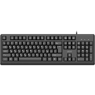 Клавиатура Acer OKW501 черный USB Multimedia (ZL.KBDEE.01U) кабель 1.8м
