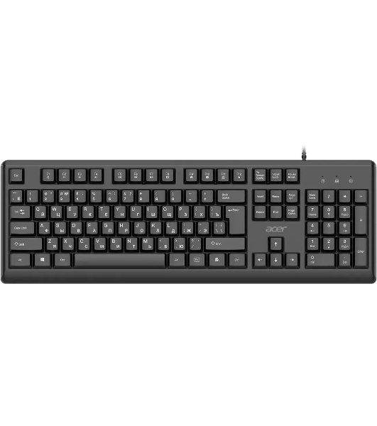 Клавиатура Acer OKW501 черный USB Multimedia (ZL.KBDEE.01U) кабель 1.8м