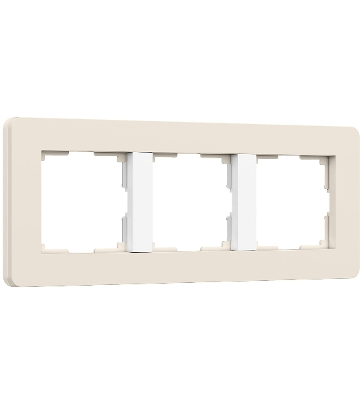 Рамка на 3 поста WERKEL Split (айвори/белый, soft-touch) W0033066