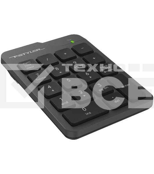 Числовой блок A4Tech FGK21C беспроводной, USB, Радиоканал, серый