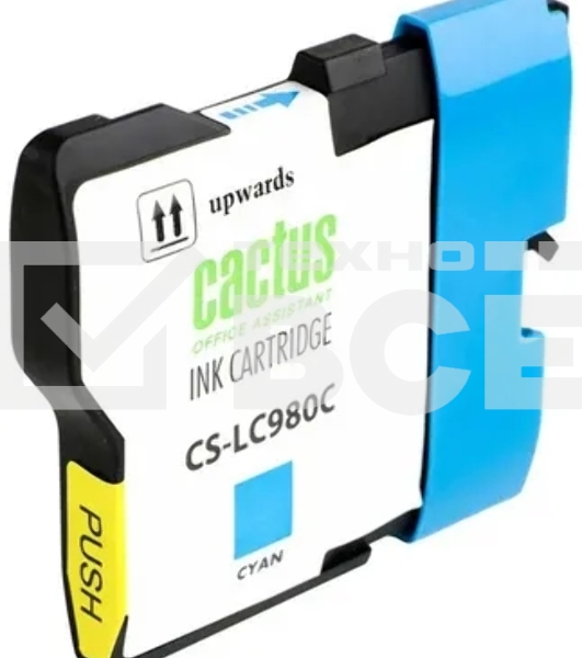 Картридж струйный Cactus CS-LC980C голубой (16 мл) для Brother DCP-145C/165C MFC-250C/290C