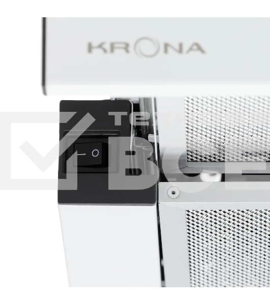 Вытяжка встраиваемая Krona Kamilla T 500 белый/серый, 50 см, 500 куб. м/ч, 46 дБ