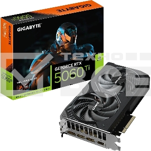 Видеокарта Gigabyte RTX5060Ti WINDFORCE OC 16GB GDDR7 128bit 3xDP HDMI 2FAN RTL